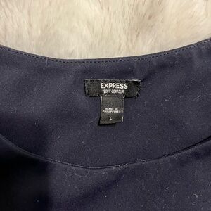 Express Navy Midi Skirt